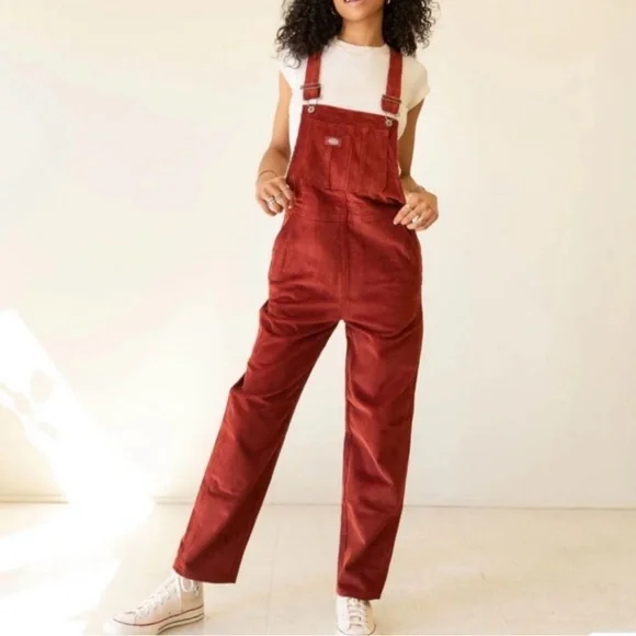 Dickies Corduroy Rust Overalls Medium - Picture 1 of 4